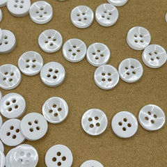50pcs 4 Holes Shirt Buttons Apparel Sewing Accessories Size 1
