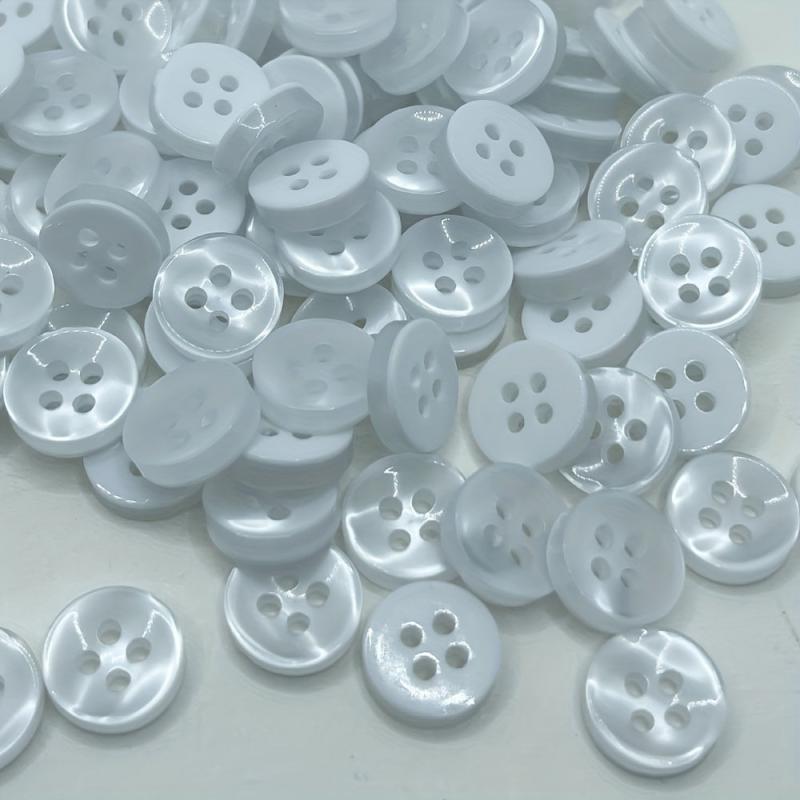 50pcs 4 Holes Shirt Buttons Apparel Sewing Accessories Size 1