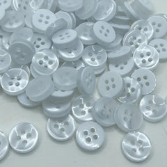 50pcs 4 Holes Shirt Buttons Apparel Sewing Accessories Size 1