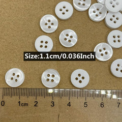 50pcs 4 Holes Shirt Buttons Apparel Sewing Accessories Size 1