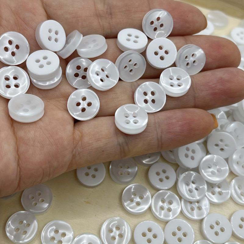 50pcs 4 Holes Shirt Buttons Apparel Sewing Accessories Size 1