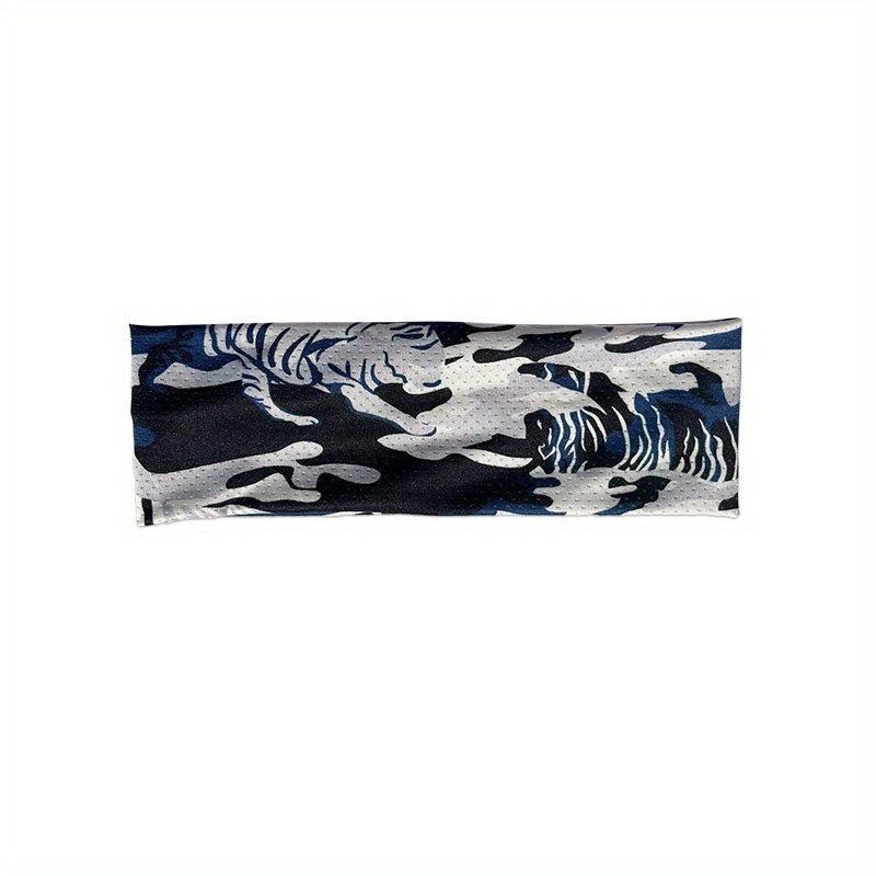 Men's Ice Silk Camouflage Sweatband Fitness Hairband