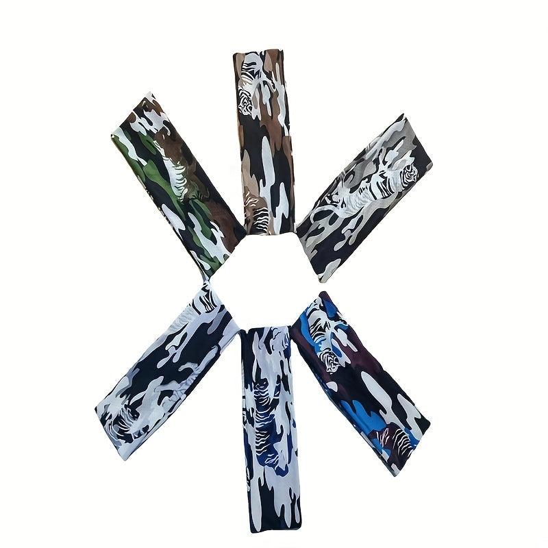 Men's Ice Silk Camouflage Sweatband Fitness Hairband