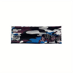 Men's Ice Silk Camouflage Sweatband Fitness Hairband