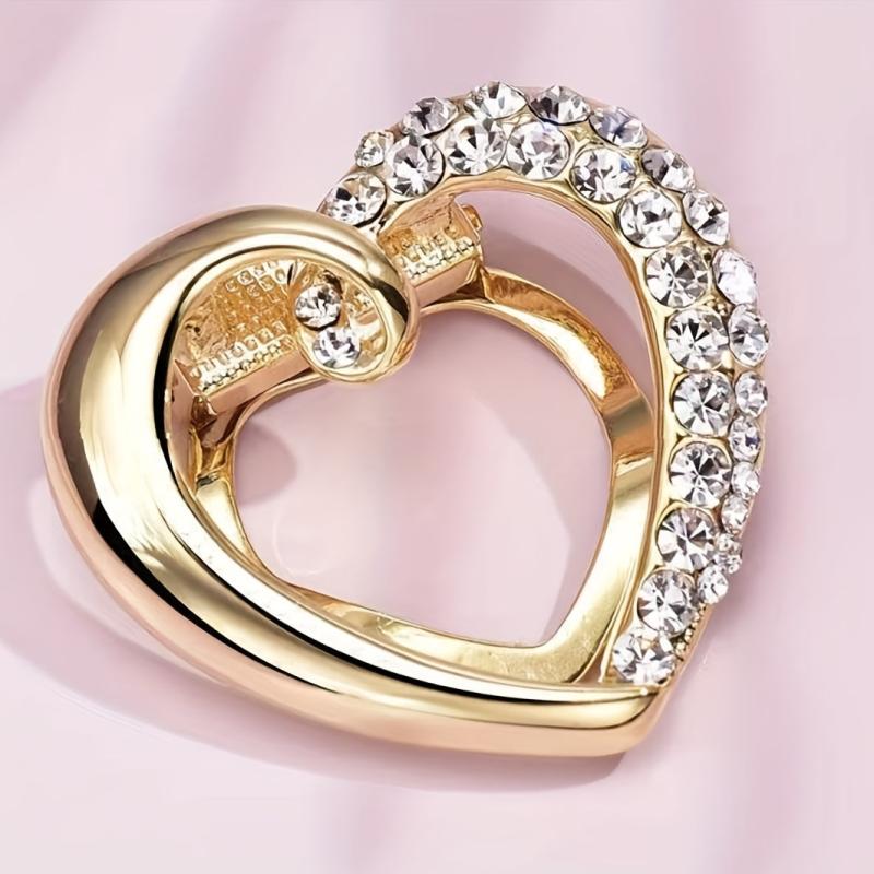 Heart Shape Clothes Corner Buckle Silky Scarf Buckle Brooch For Men