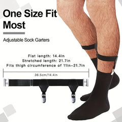 Men's Sock Suspenders Holders Adjustable Clip Metal Clips One Size