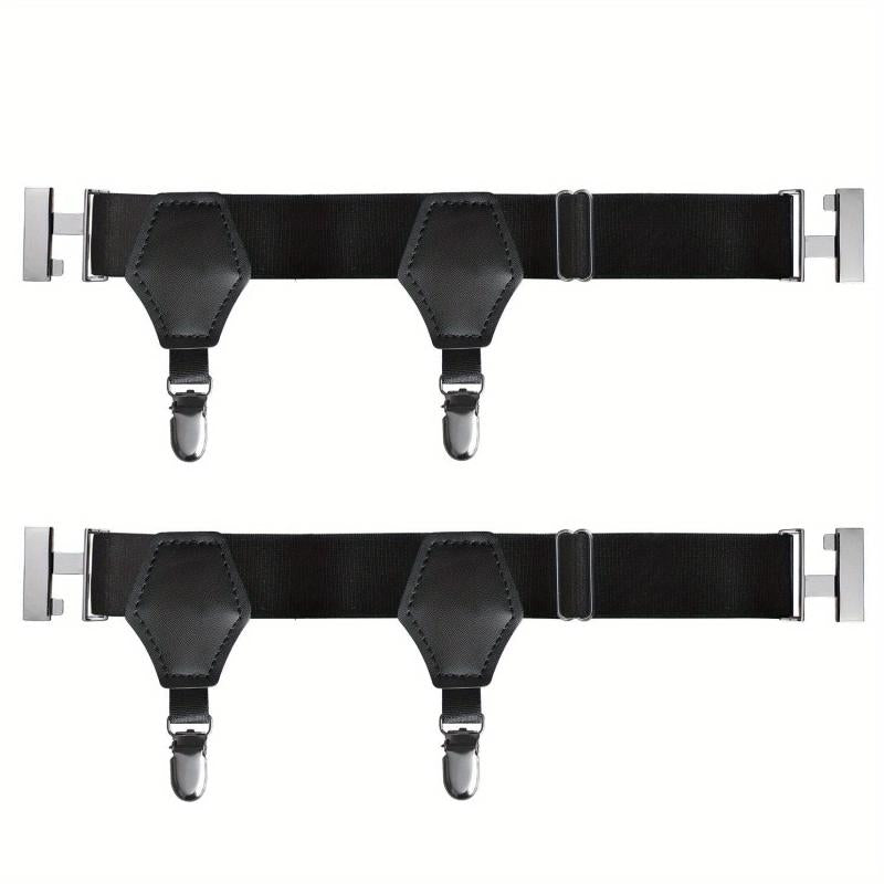 Men's Sock Suspenders Holders Adjustable Clip Metal Clips One Size