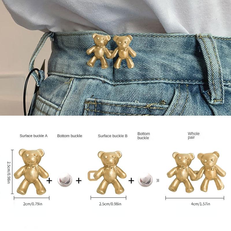 Adjustable Jeans Button Pin for Loose Jeans, Instant Pants Waist Tighten Belt