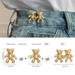 Adjustable Jeans Button Pin for Loose Jeans, Instant Pants Waist Tighten Belt