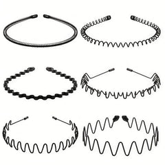 6pcs Men's Hair Scrunchies Invisible Pressing Hair Back Head Wave Hair Bands