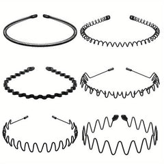 6pcs Men's Hair Scrunchies Invisible Pressing Hair Back Head Wave Hair Bands