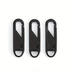 3pcs Detachable Zipper Head Box Bag Metal Pull Lock Pendant Slices