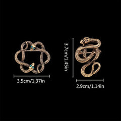 Vintage Snake Brooch Suit Jacket Pin Classic Double Snake Host Brooch