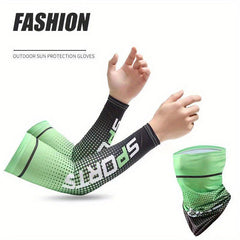 Summer Sunscreen Ice Silk Arm Sleeves High Elastic Sports Driving Thin