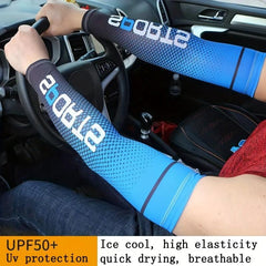 Summer Sunscreen Ice Silk Arm Sleeves High Elastic Sports Driving Thin