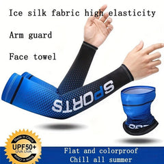Summer Sunscreen Ice Silk Arm Sleeves High Elastic Sports Driving Thin