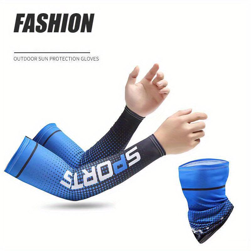 Summer Sunscreen Ice Silk Arm Sleeves High Elastic Sports Driving Thin