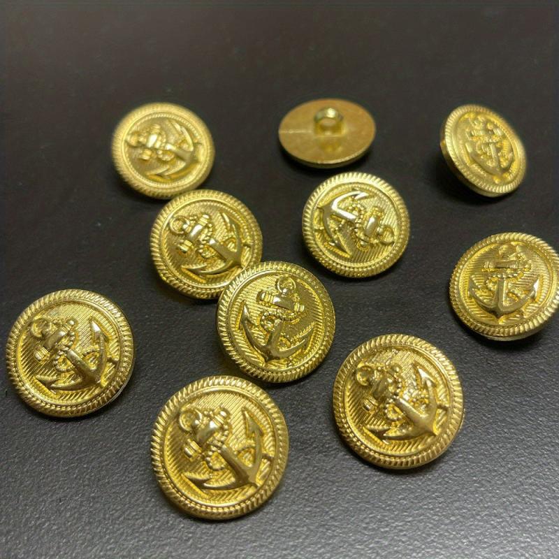 10pcs Vintage Anchor Sewing Buttons for Men's Clothing