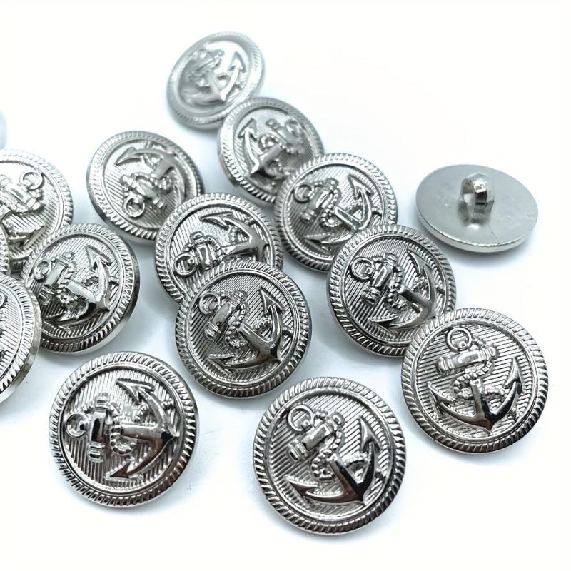 10pcs Vintage Anchor Sewing Buttons for Men's Clothing