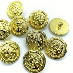 10pcs Vintage Anchor Sewing Buttons for Men's Clothing