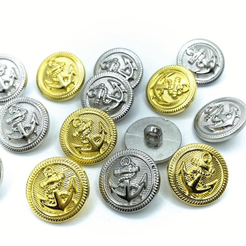 10pcs Vintage Anchor Sewing Buttons for Men's Clothing