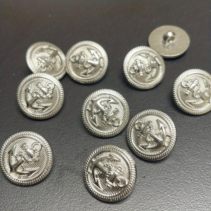 10pcs Vintage Anchor Sewing Buttons for Men's Clothing