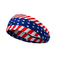 American Flag Independence Star Element Men's And Women's Headband