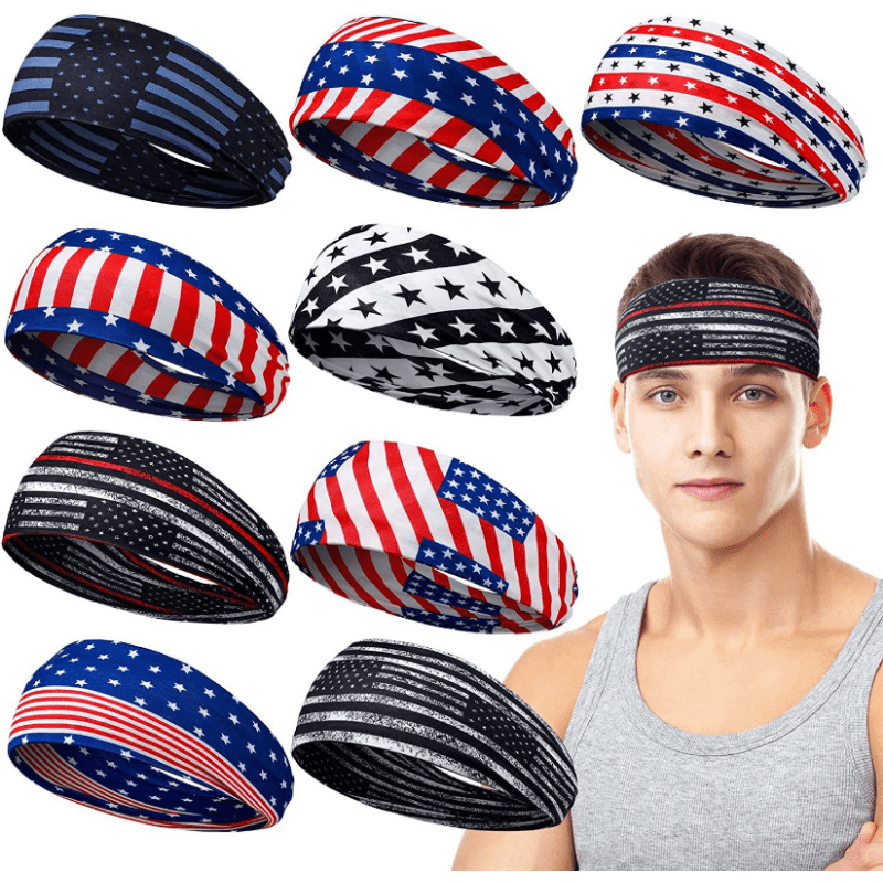 American Flag Independence Star Element Men's And Women's Headband