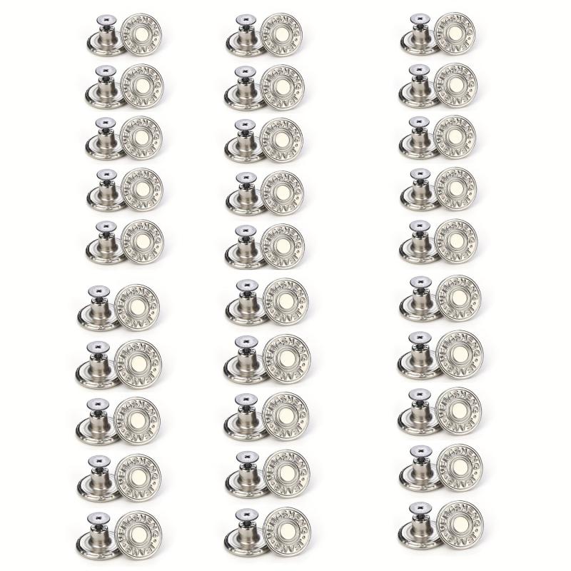 30pcs Letter Retro Buttons Removable Decorative Accessories With Screwdriver