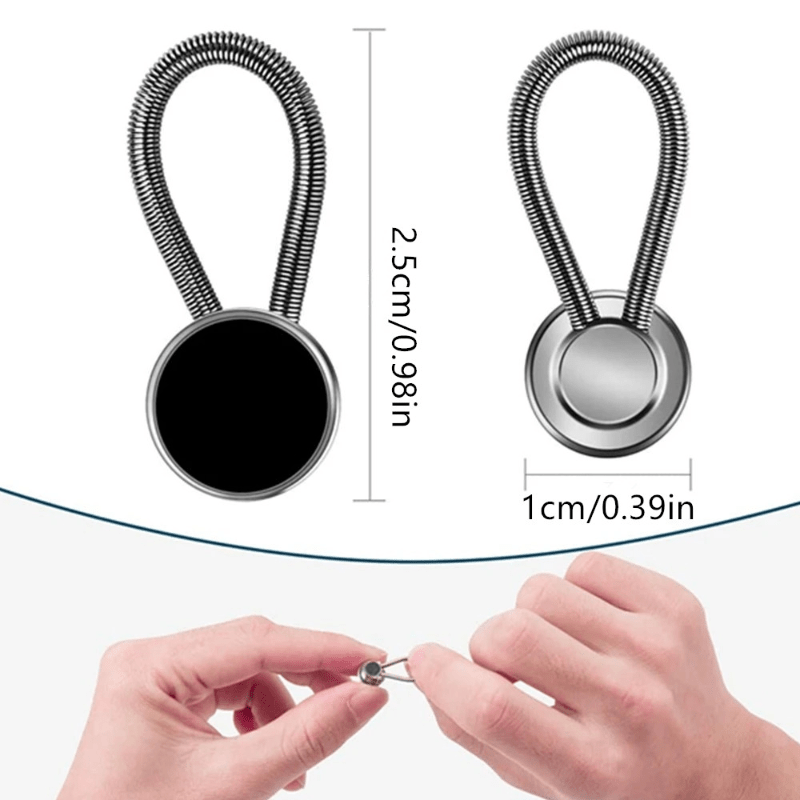 3pcs Collar Extension Metal Button Shirt Waist Extender Set