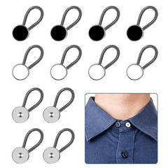 3pcs Collar Extension Metal Button Shirt Waist Extender Set
