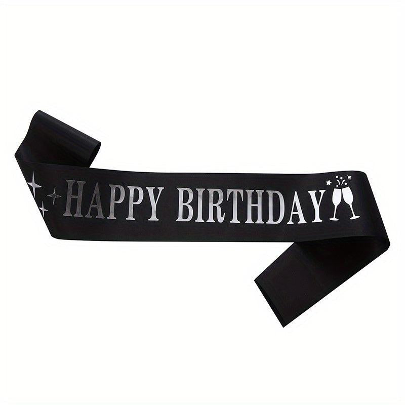 Birthday Party Sash & Headband Set