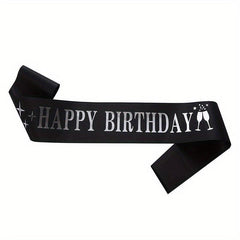 Birthday Party Sash & Headband Set