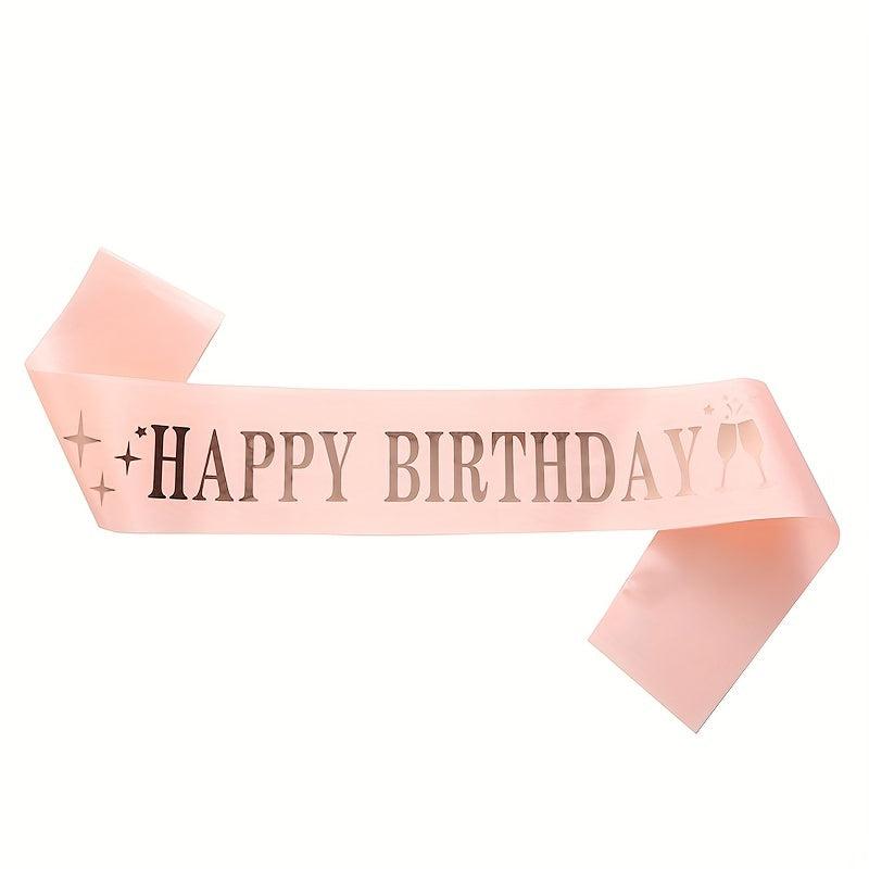 Birthday Party Sash & Headband Set