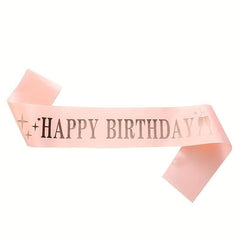 Birthday Party Sash & Headband Set