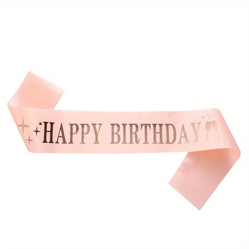 Birthday Party Sash & Headband Set