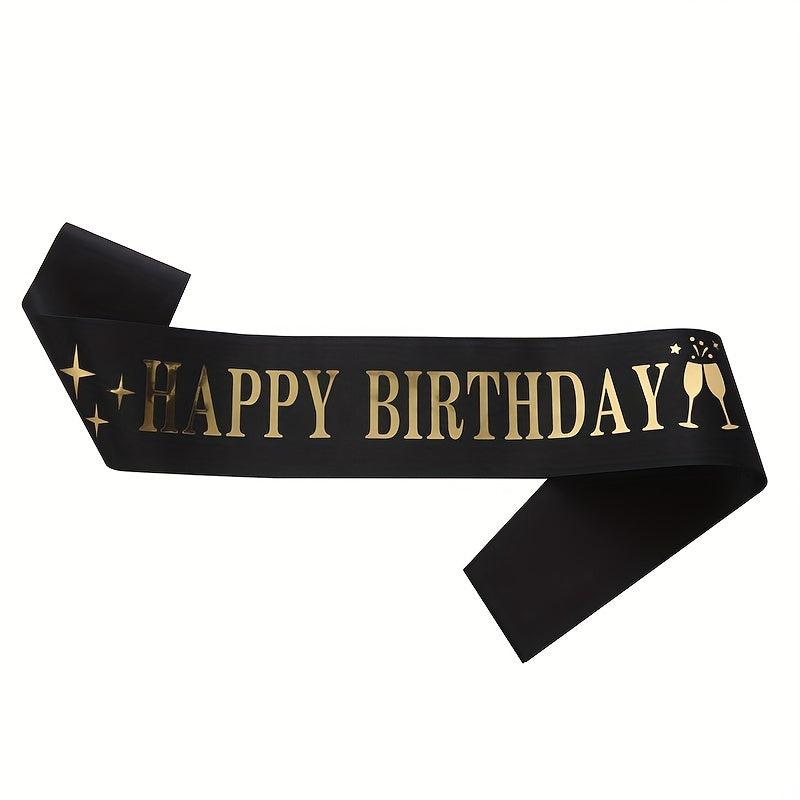 Birthday Party Sash & Headband Set