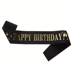 Birthday Party Sash & Headband Set