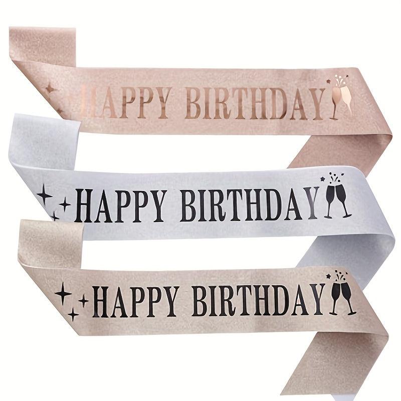 Birthday Party Sash & Headband Set