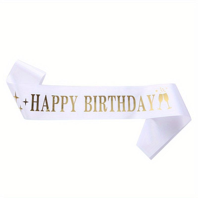 Birthday Party Sash & Headband Set