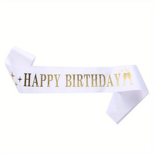 Birthday Party Sash & Headband Set