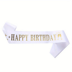 Birthday Party Sash & Headband Set