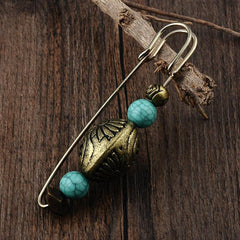 Natural Stone Brooch Pin For Clothing Dress Decor