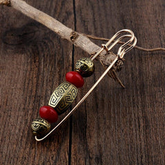 Natural Stone Brooch Pin For Clothing Dress Decor