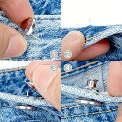 4pcs Seam Button Pins for Jeans No Sewing Installation