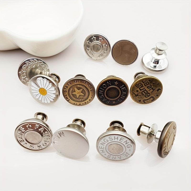 4pcs Seam Button Pins for Jeans No Sewing Installation
