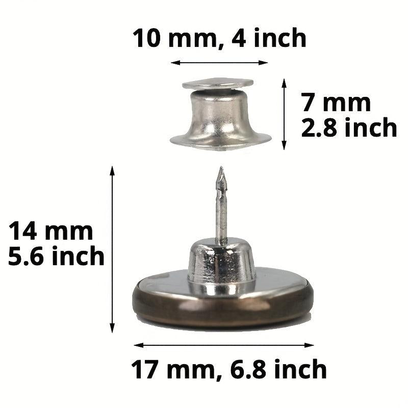 4pcs Seam Button Pins for Jeans No Sewing Installation