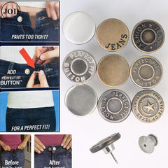 4pcs Seam Button Pins for Jeans No Sewing Installation