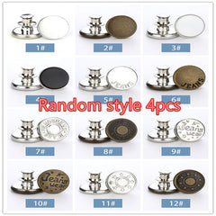 4pcs Seam Button Pins for Jeans No Sewing Installation