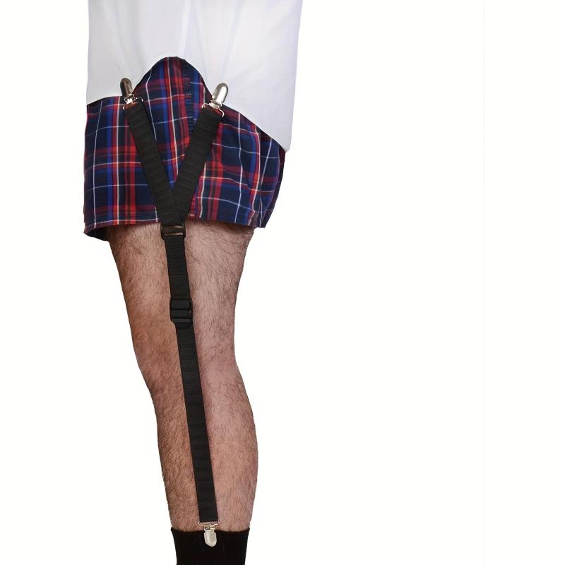 Men's Shirt Wrinkle Resistant Suspender Clip 3 Clips
